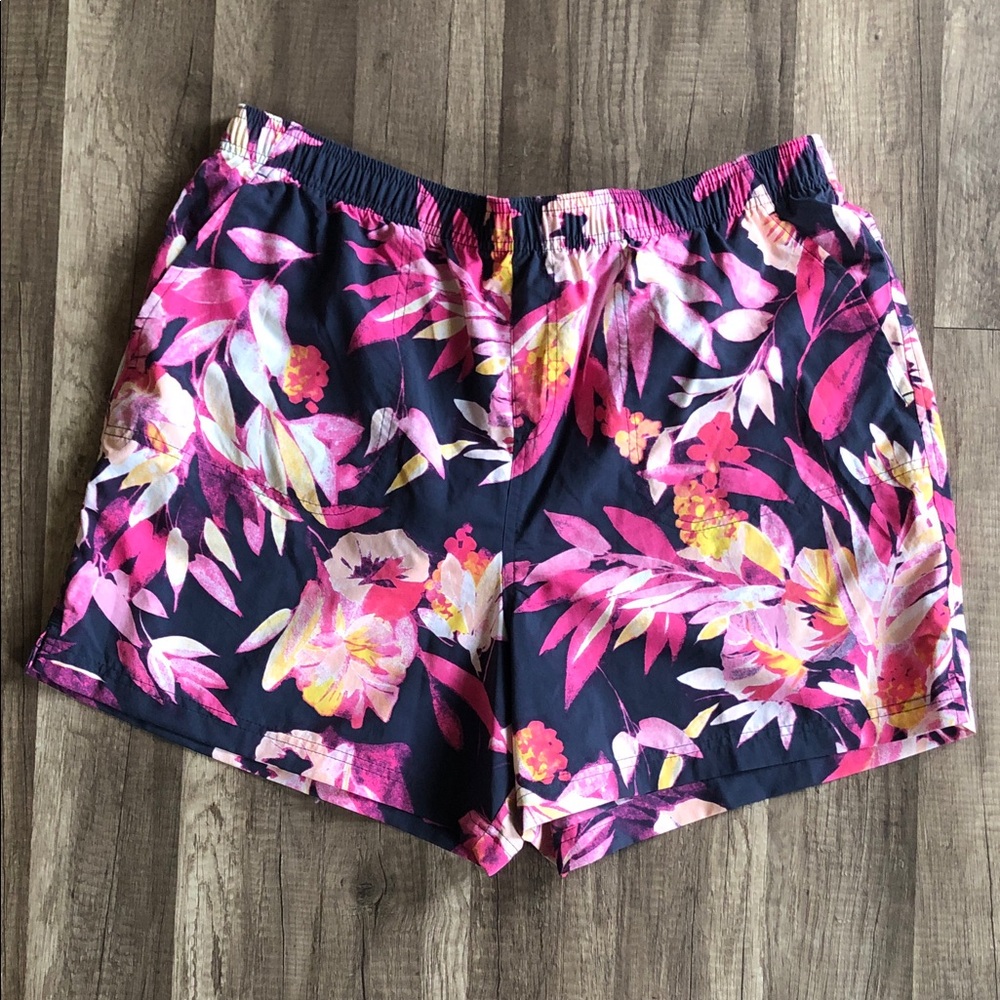 Columbia Walnut River Black Pink Printed Shorts XL NEW